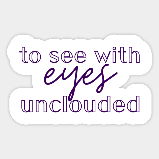 Eyes Unclouded Sticker by Caitlandish